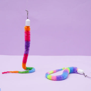 ZOOAHPET Rainbow Snake Cat Teaser Wand - BORINGTHINGS