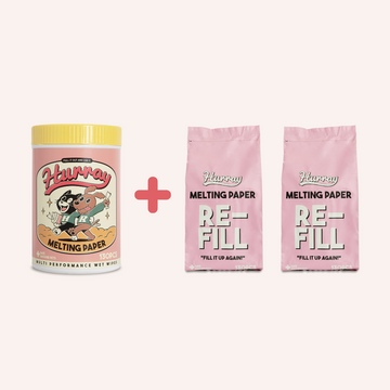 HURRAY Melting Paper Home Pack Pet Wet Wipes + Refill Set
