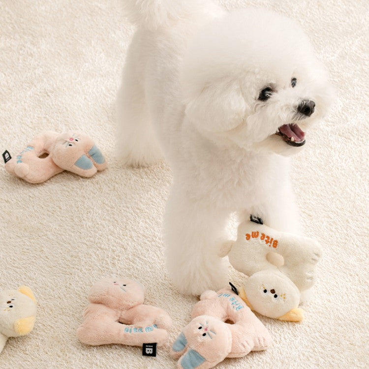 BITE ME Run Run Bell Toy - Bunny/Puppy (Squeaky/Crinkle/Tug)