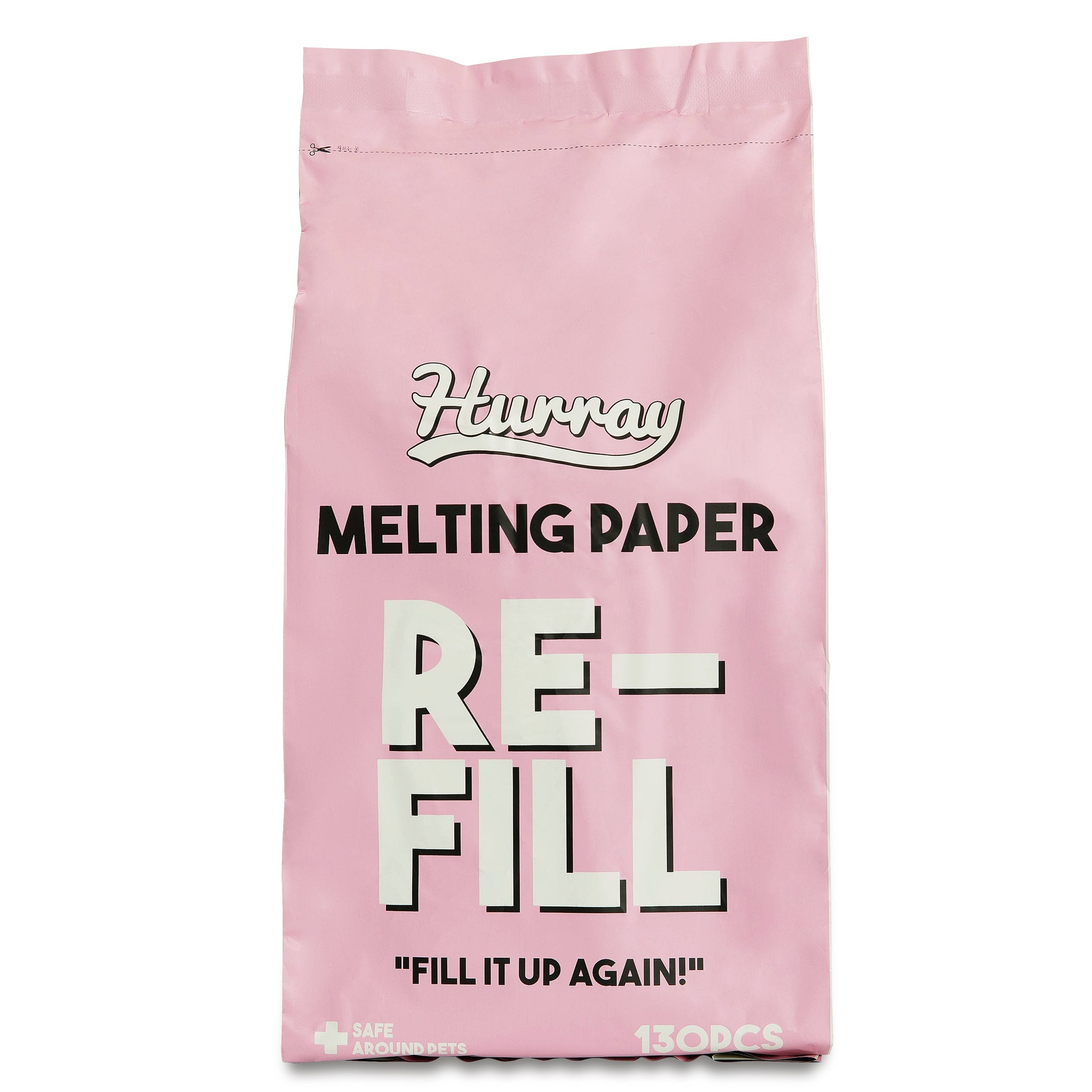 HURRAY Melting Paper Home Pack Pet Wet Wipes Refill (130 PCS)