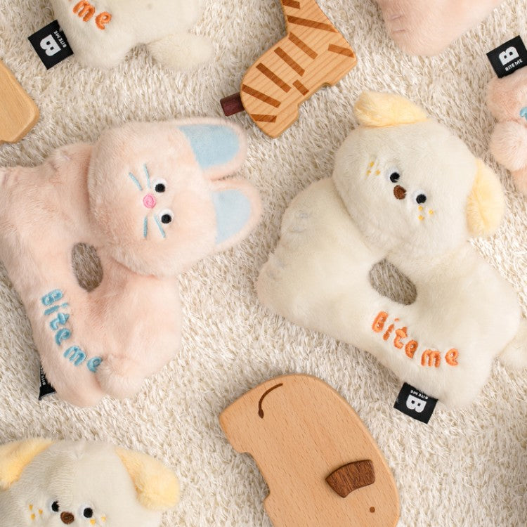 BITE ME Run Run Bell Toy - Bunny/Puppy (Squeaky/Crinkle/Tug)