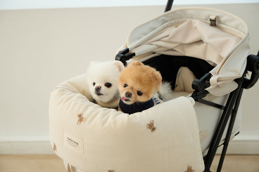 BA&TTANG Teddy Bear Stroller Seat & Bag