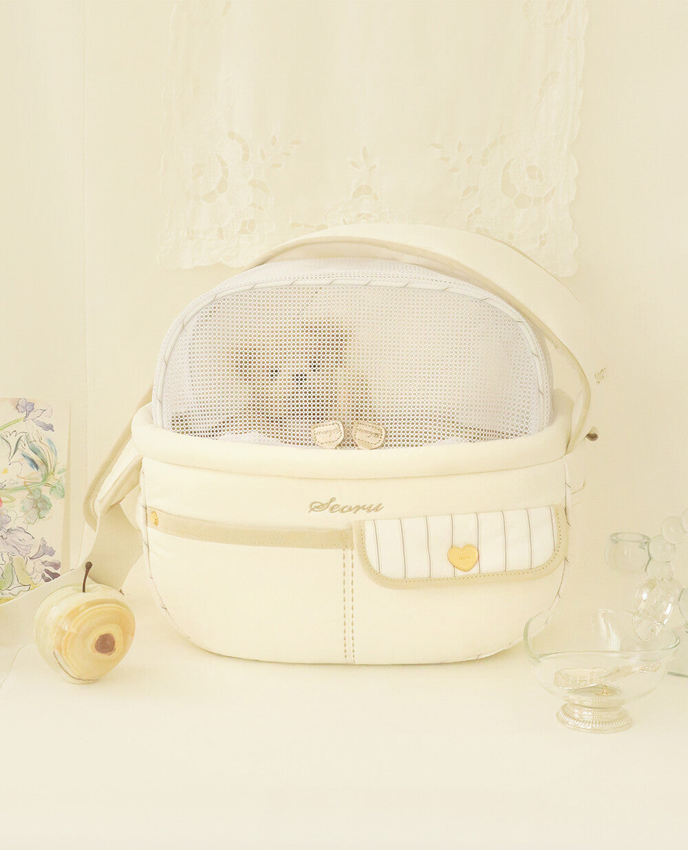 I AM SEORU Soft Valentine Bag (Beige)