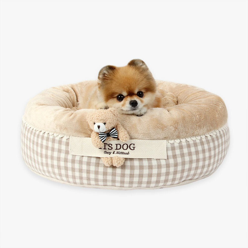 ITS DOG Peekaboo Bear Round Bed