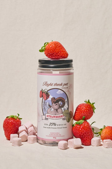 RIGHT THINK PET Goat Milk Freeze Dried Treats (Strawberry)