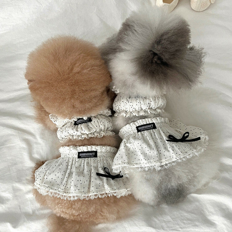 MININUT Dot Ruffled Clothing Set